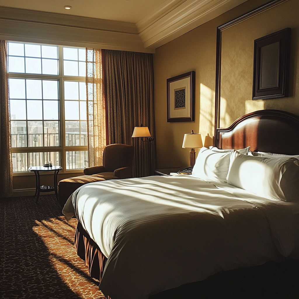 The interior of a hotel room | Source: Midjourney