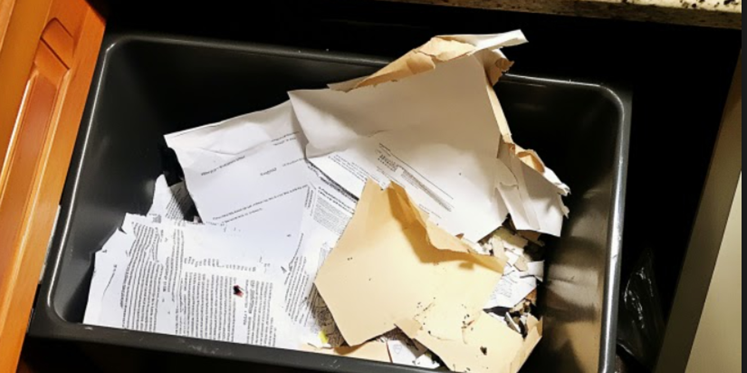 Torn pieces of paper in a bin | Source: AmoMama