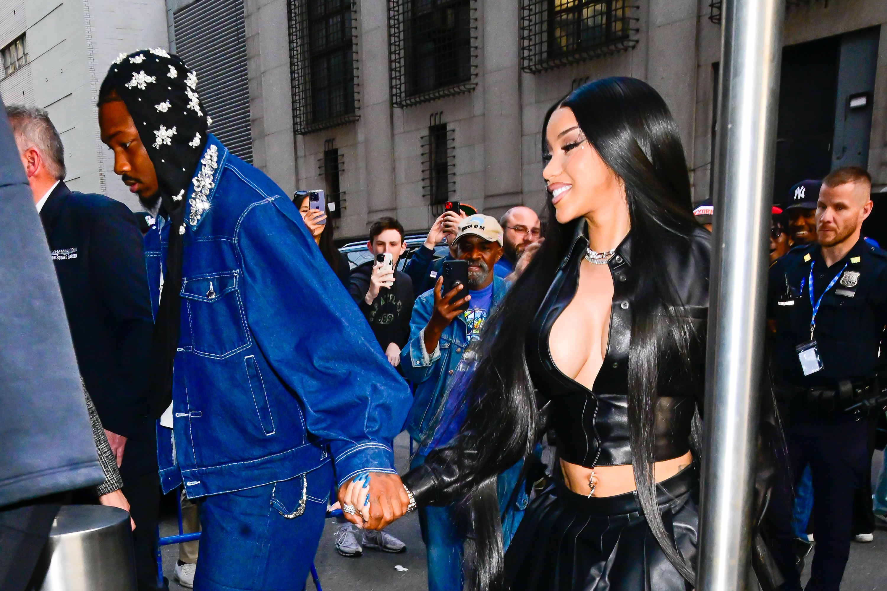 Stefon Diggs and Cardi B seen at Madison Square Garden on May 12, 2025, in New York. | Source: Getty Images