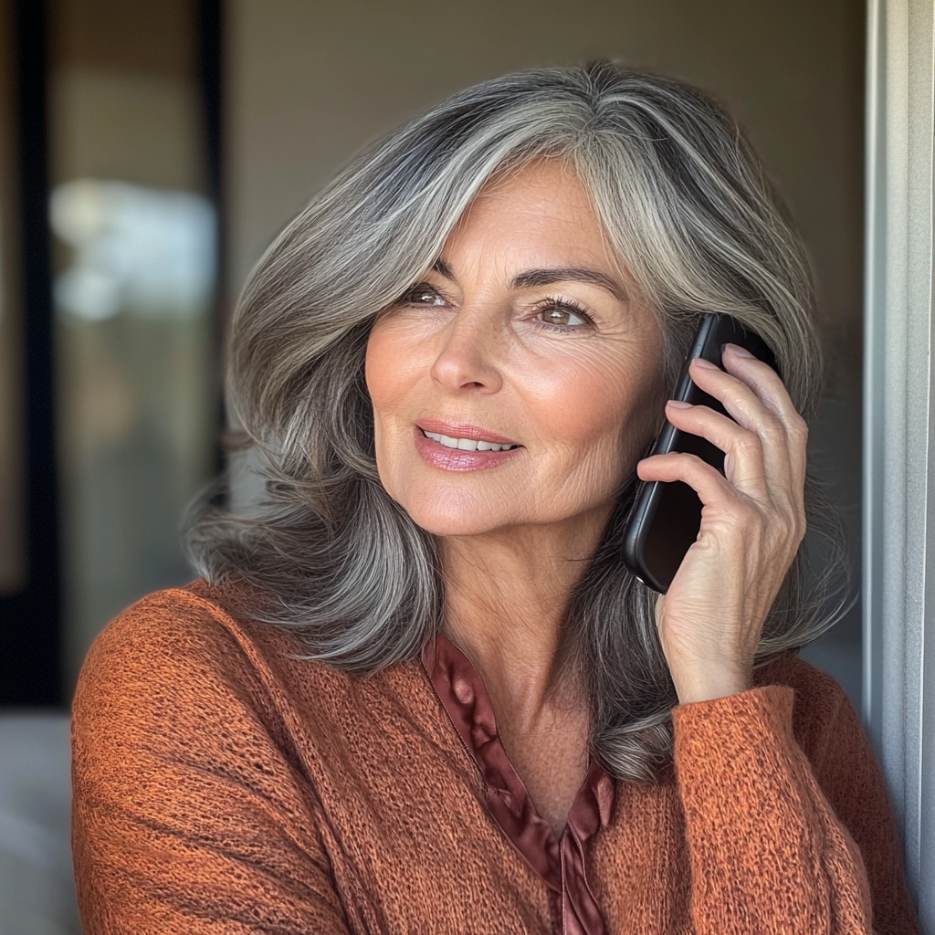 A woman talking on the phone | Source: Midjourney