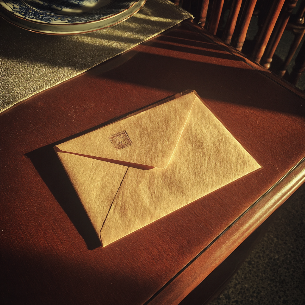 An envelope on a table | Source: Midjourney