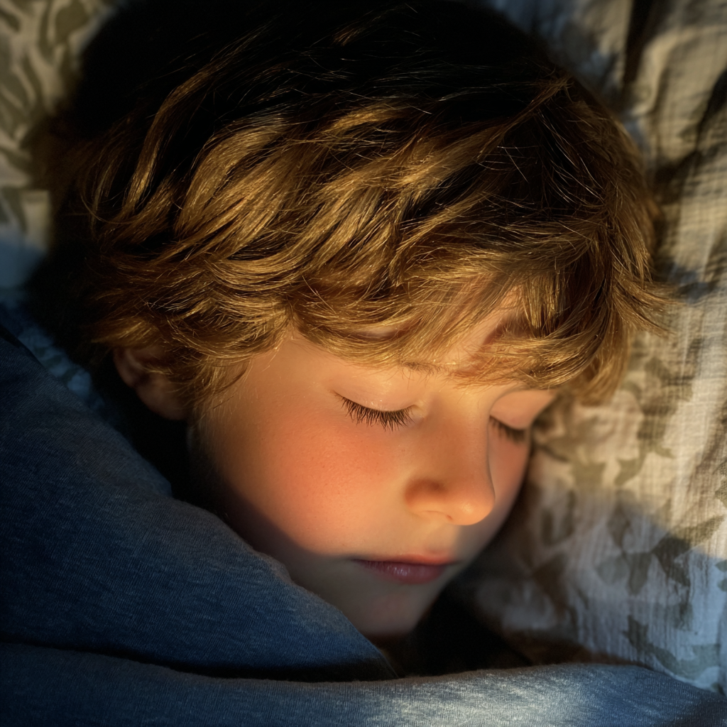 A sleeping little boy | Source: Midjourney