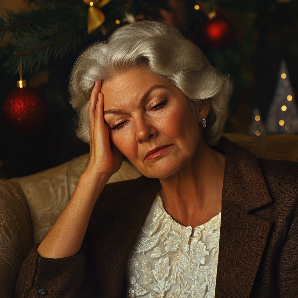 An exhausted and livid older lady | Source: Midjourney