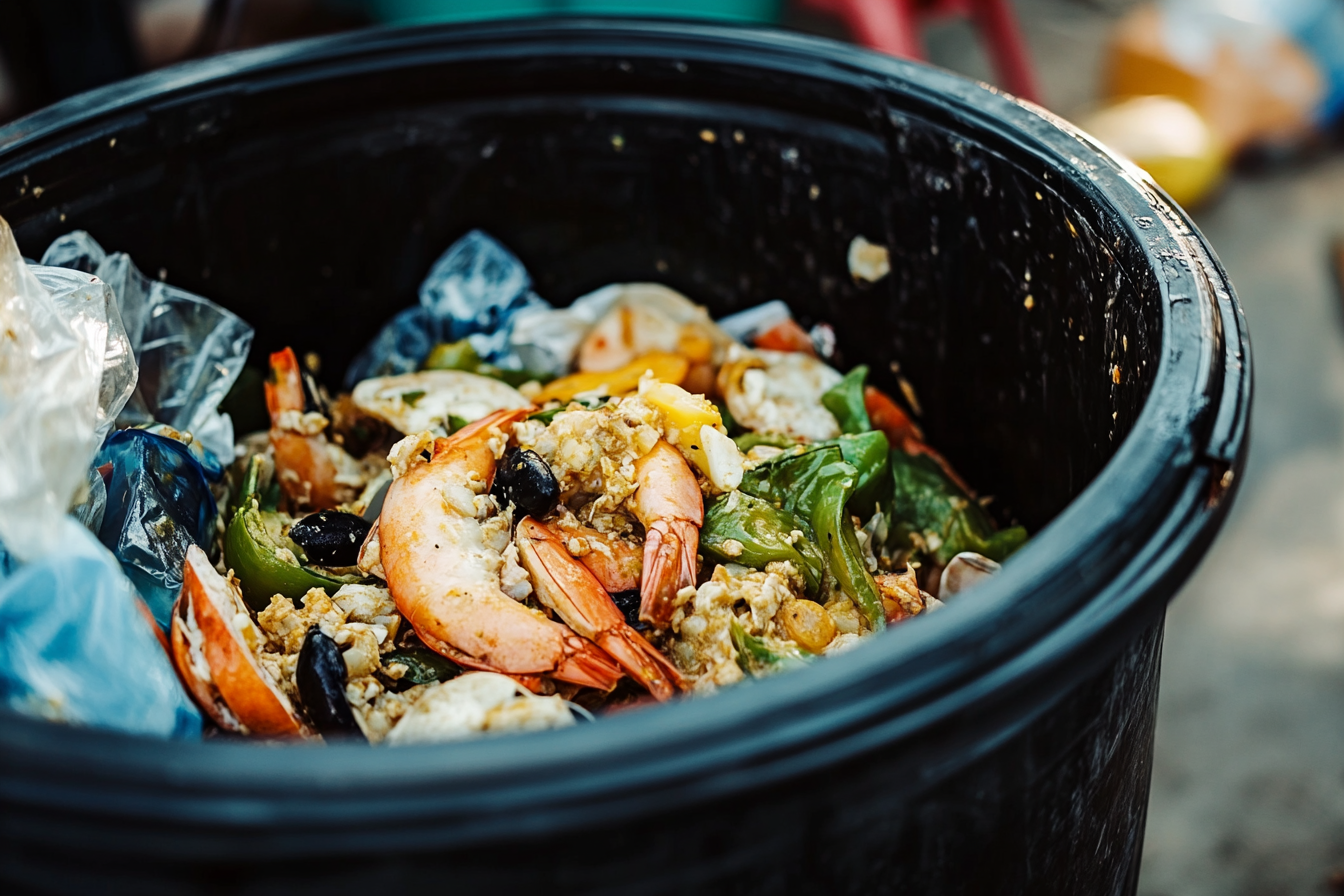 Cooked food in a trash can | Source: Amomama