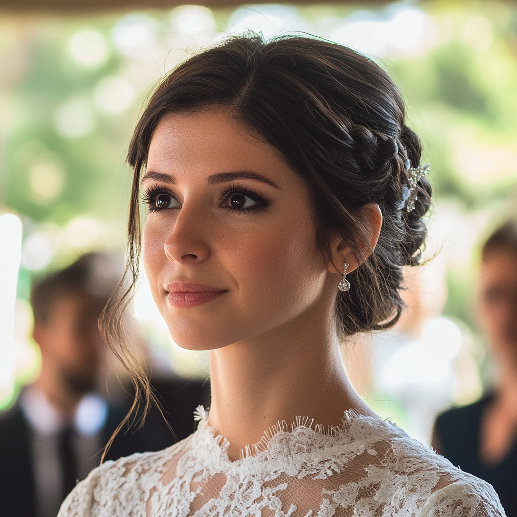 A close-up of a bride | Source: Midjourney