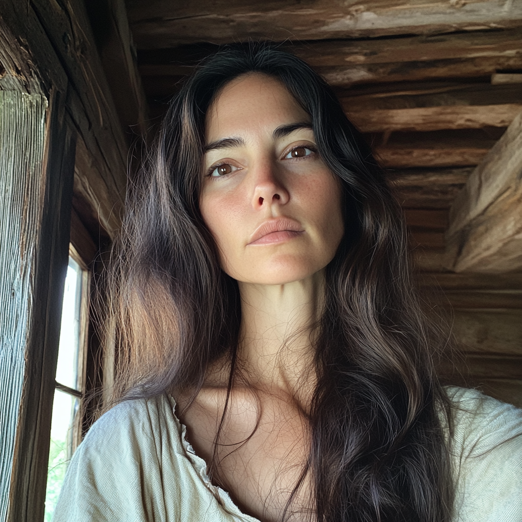 A woman standing in a cabin | Source: Midjourney