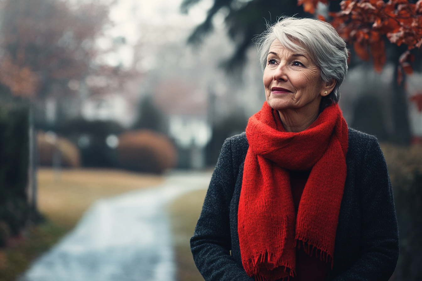 A smiling woman speaking to someone | Source: Midjourney