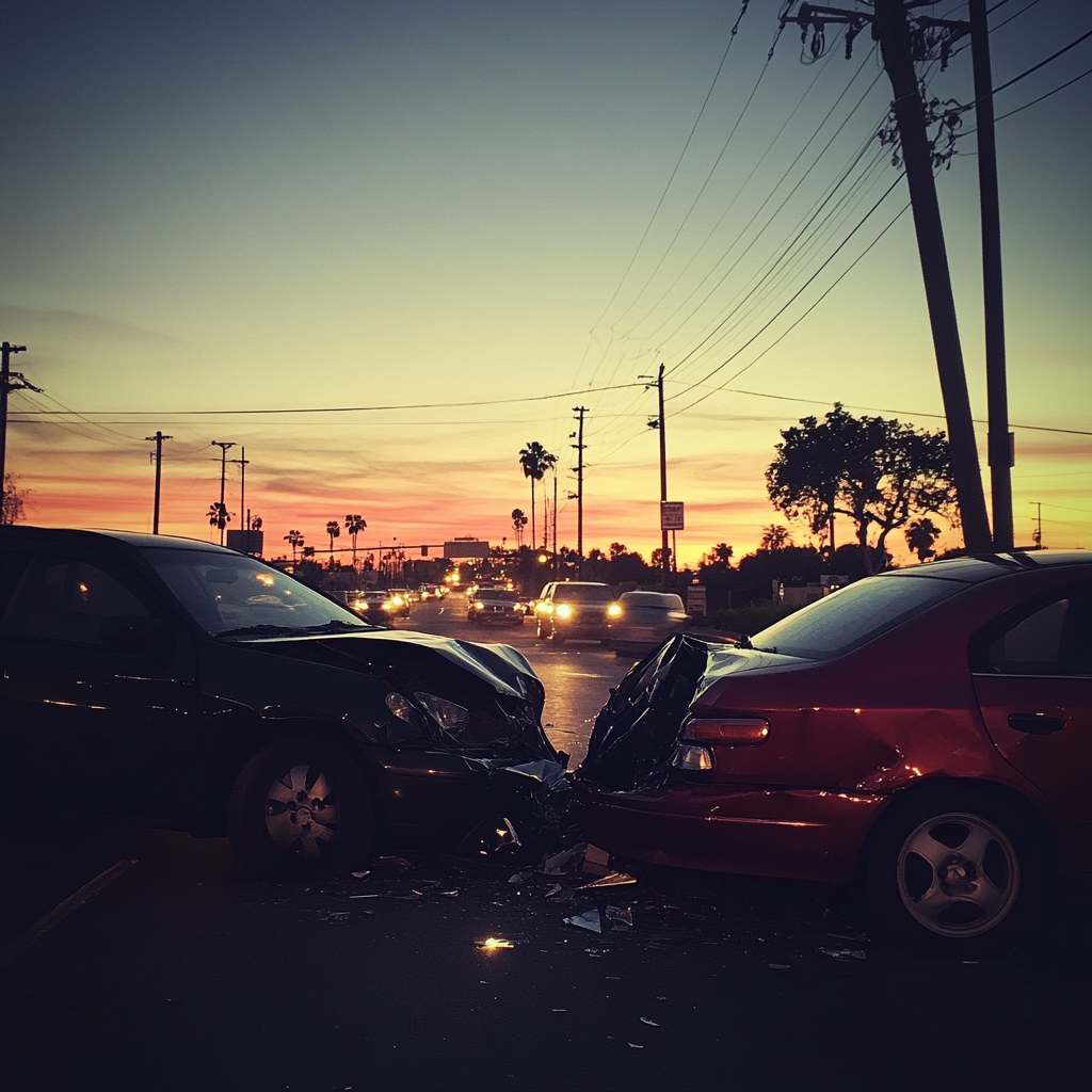 A car crash scene | Source: Midjourney