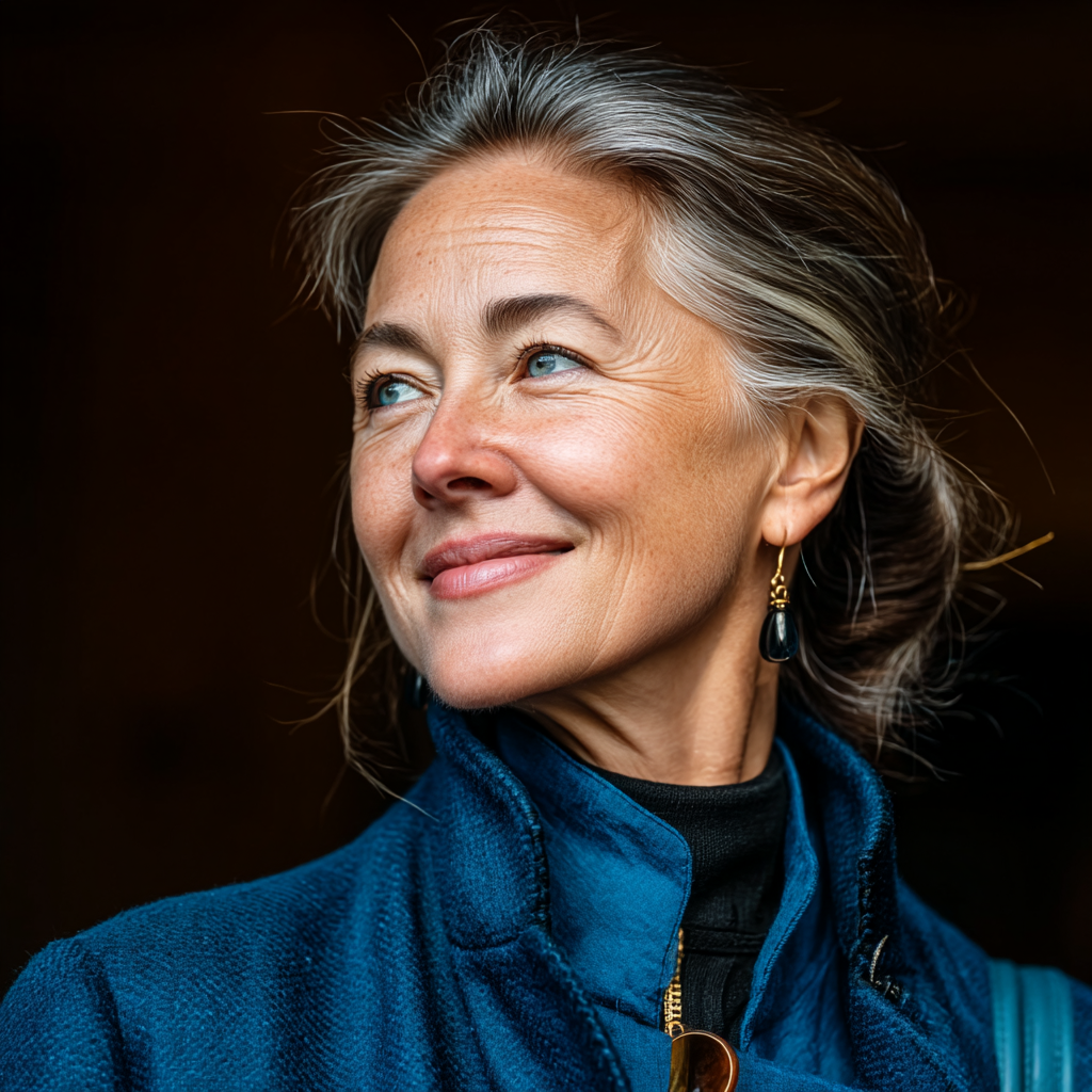 A happy and kind woman | Source: Midjourney