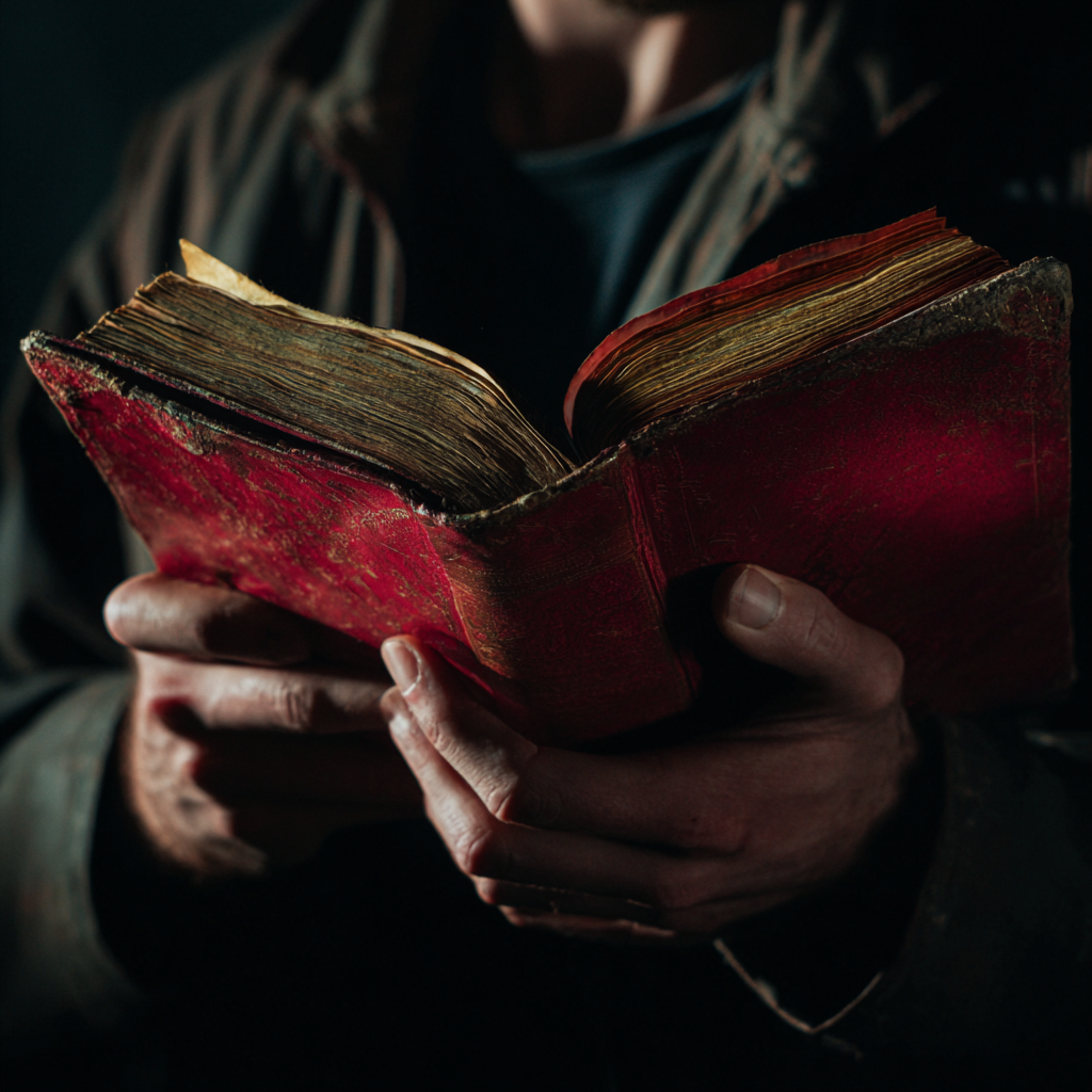 A man holding a red diary | Source: Midjourney