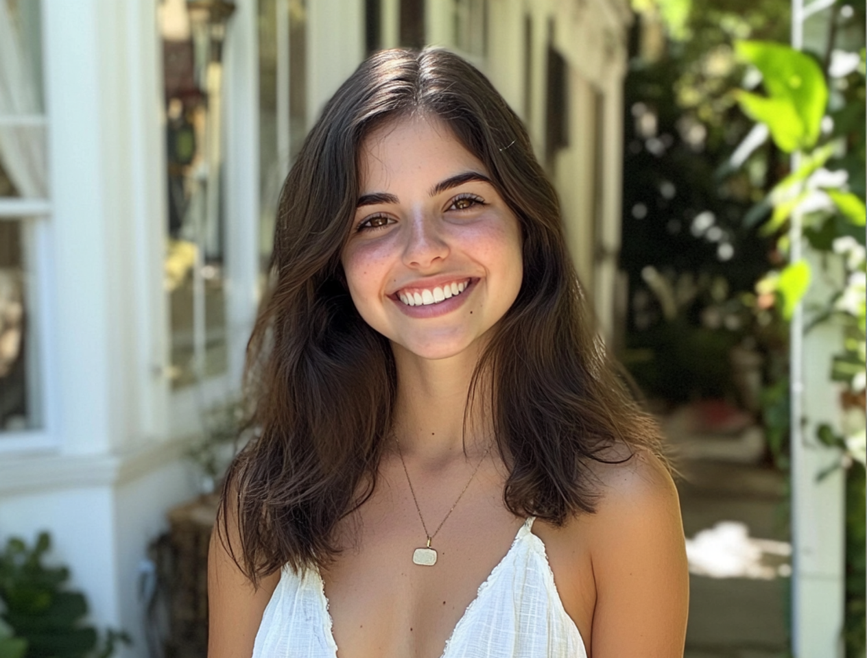 A smiling young woman | Source: Midjourney