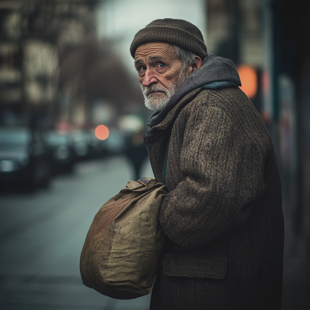 An elderly man looking around | Source: Midjourney