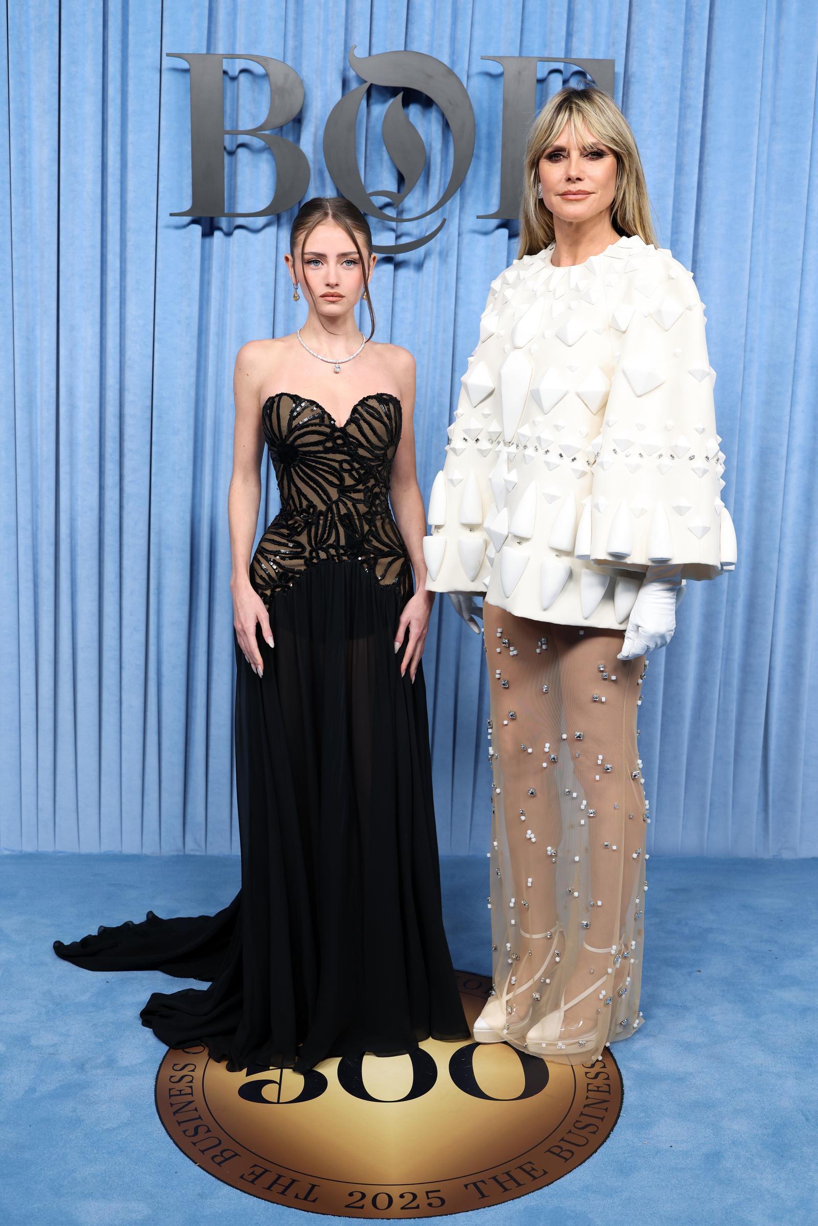 Leni Olumi Klum and Heidi Klum attend the BoF500 Gala during Paris Fashion Week on October 04, 2025 in Paris, France. | Source: Getty Images