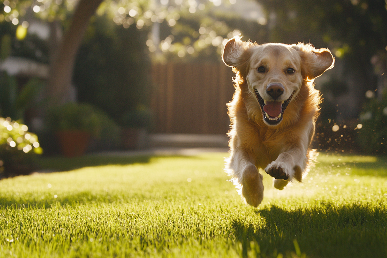 A dog running | Source: Midjourney