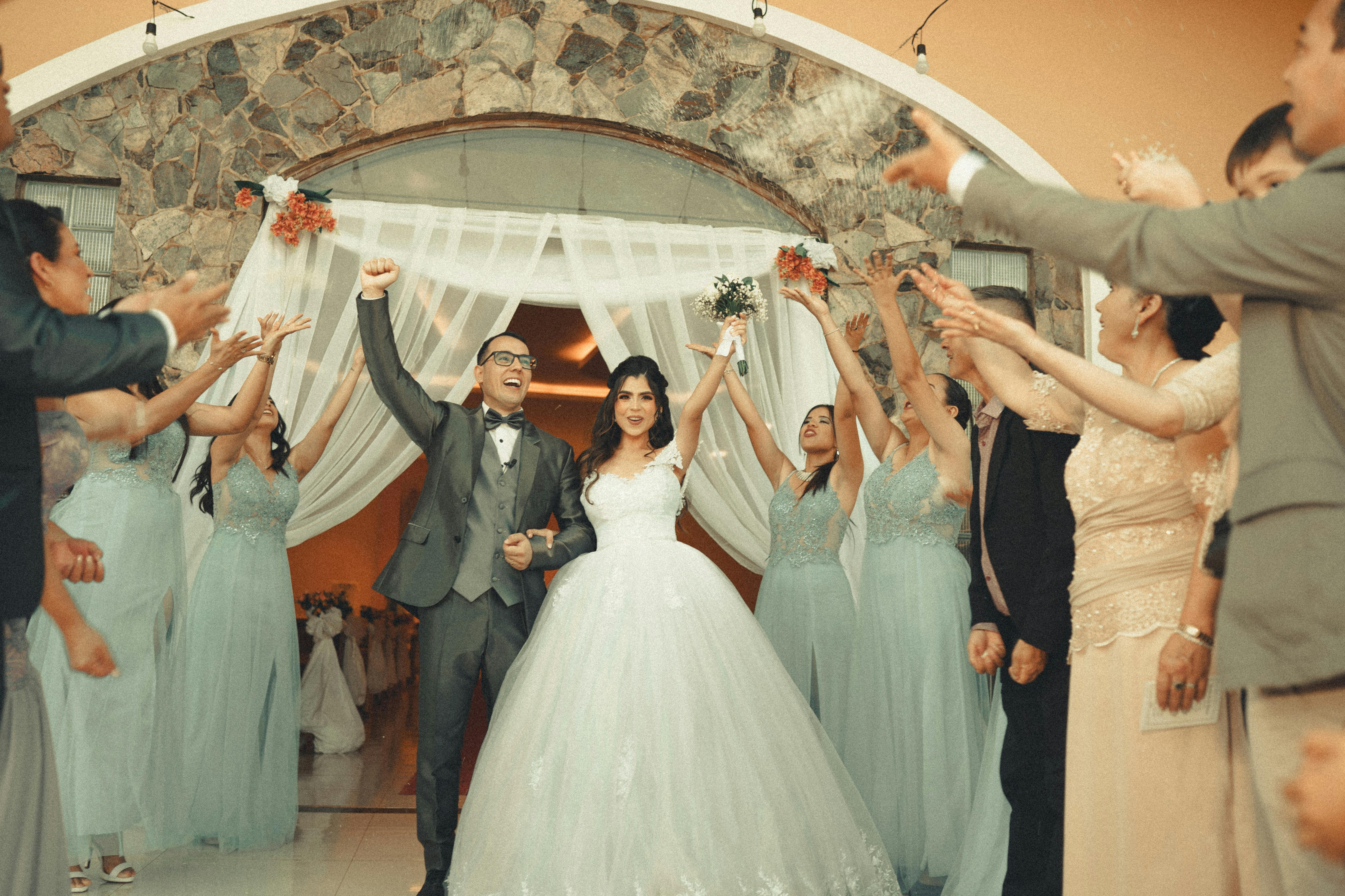 A bride and groom celebrating their wedding | Source: Pexels