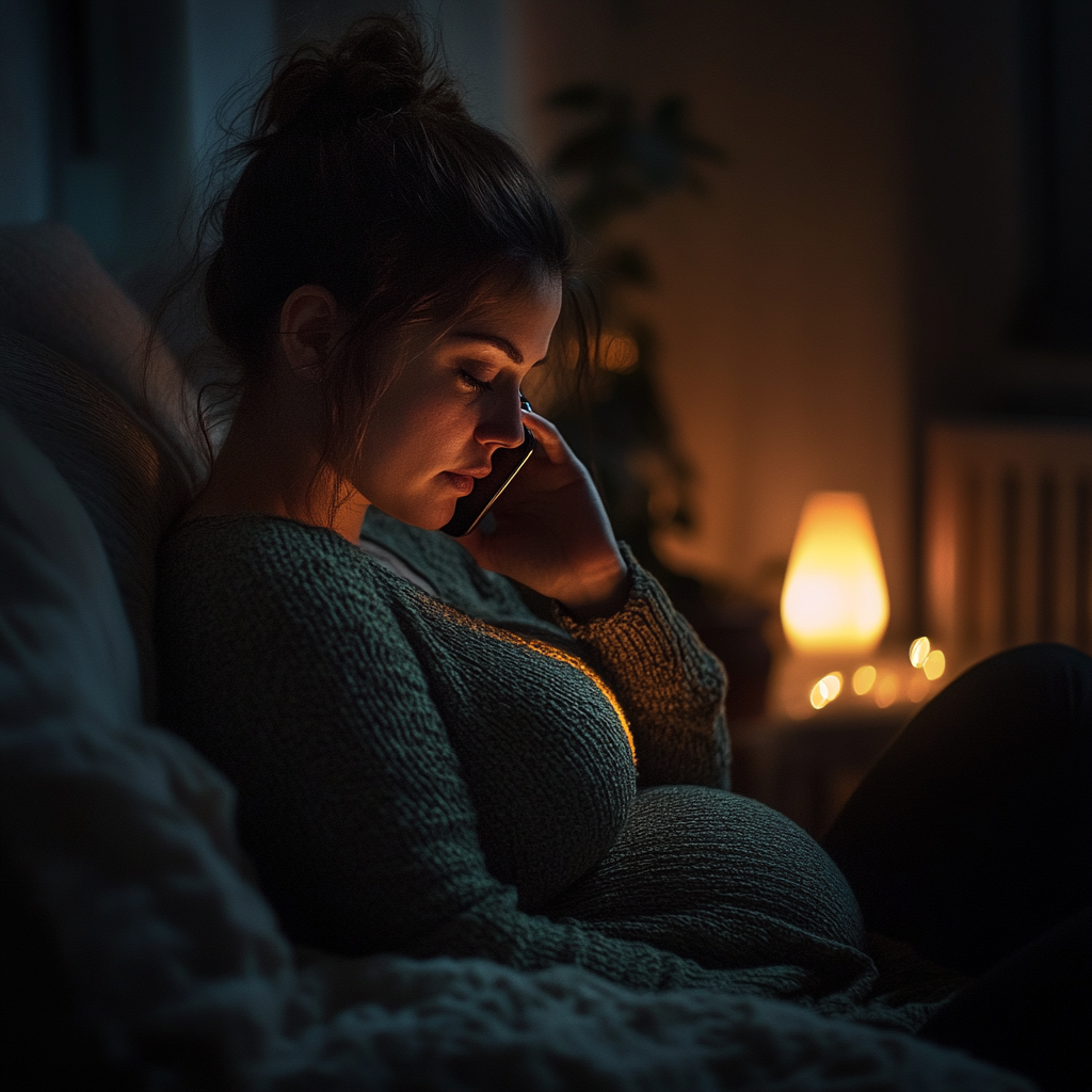 Femme enceinte stressée | Source : Midjourney