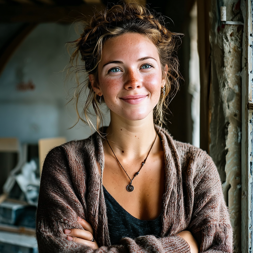 A happy and content woman | Source: Midjourney
