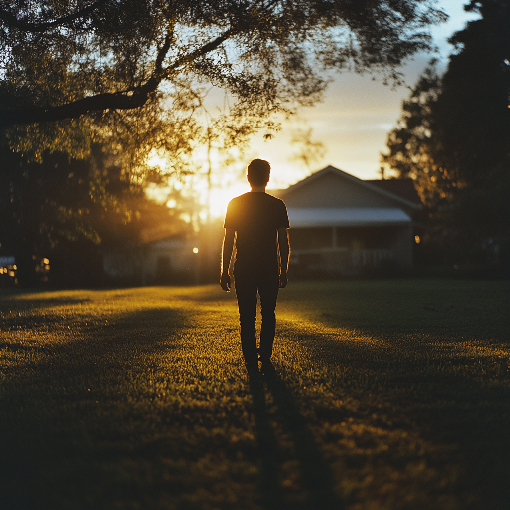 A back-view shot of a man | Source: Midjourney