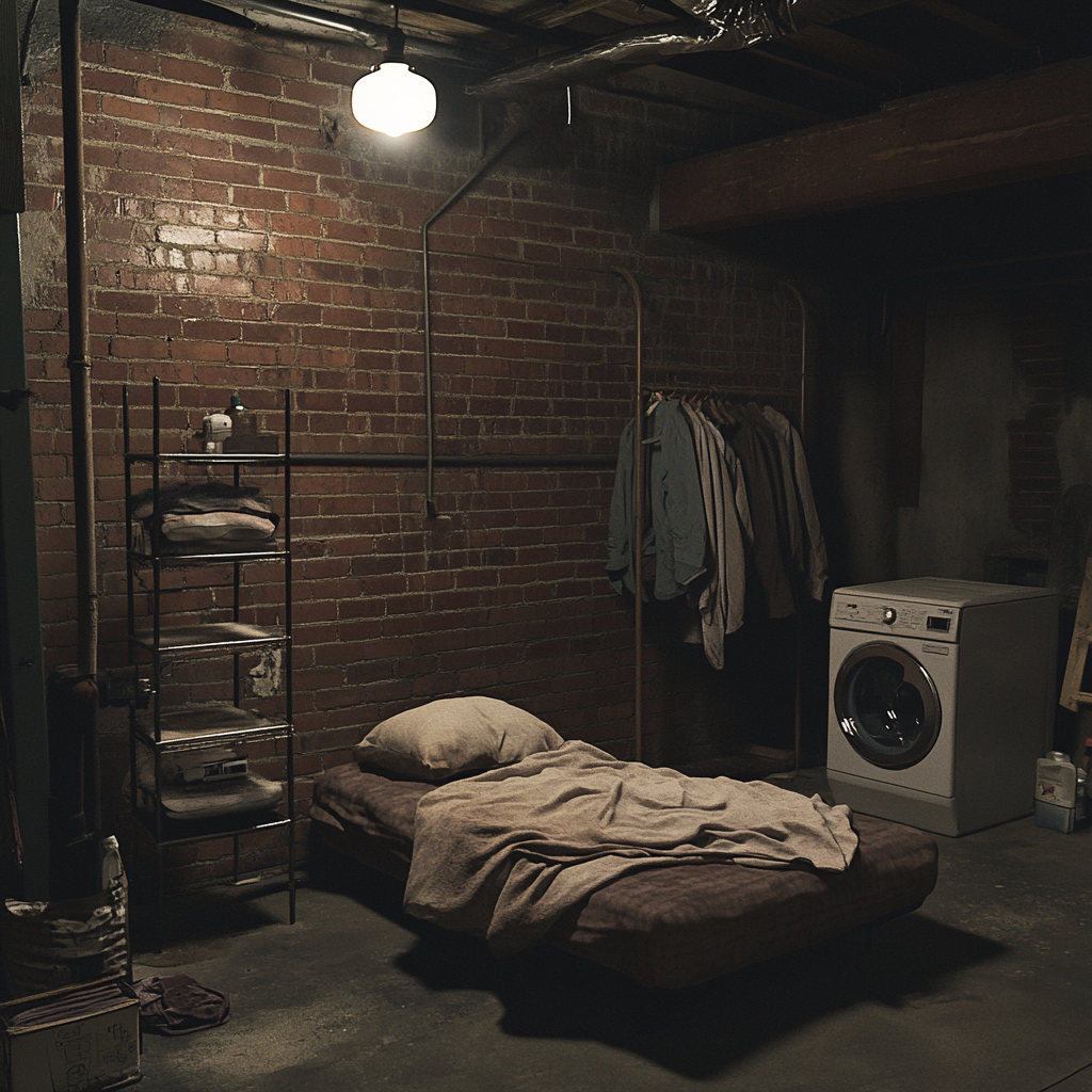 An old bed in a basement | Source: Midjourney