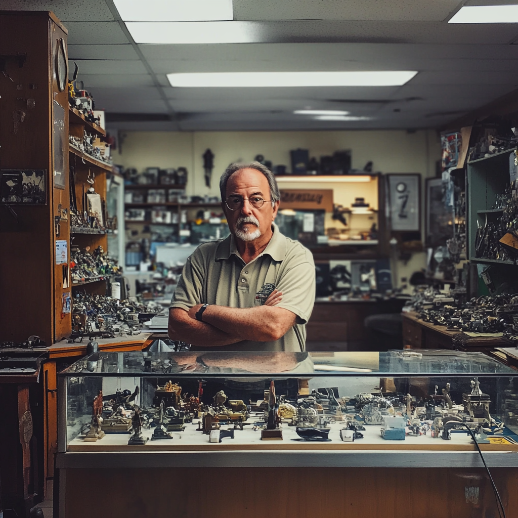 A man in a pawn shop | Source: Midjourney