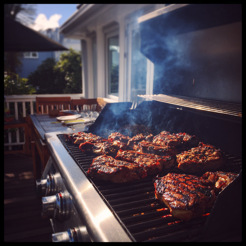Meat on a barbecue | Source: Midjourney