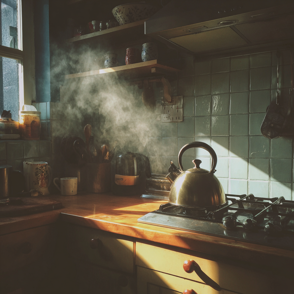 A kettle on a stove | Source: Midjourney