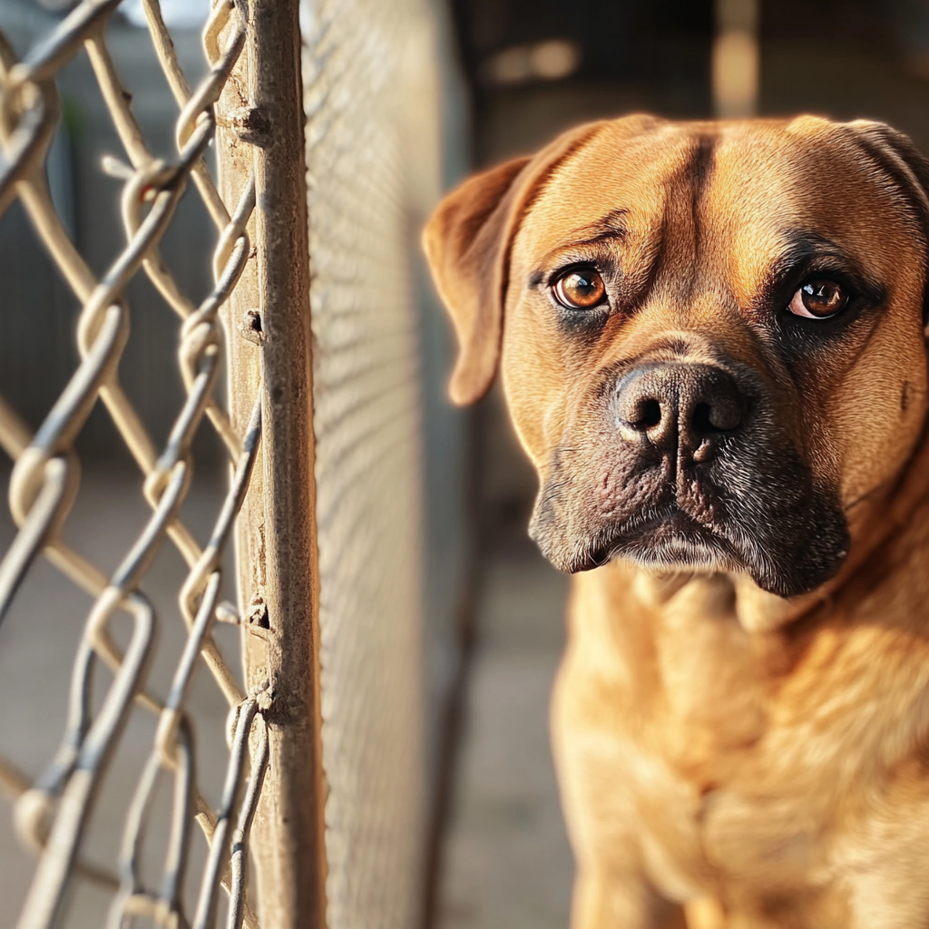 A dog at an animal shelter | Source: Midjourney