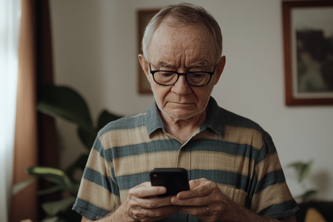 A man using his phone | Source: Midjourney