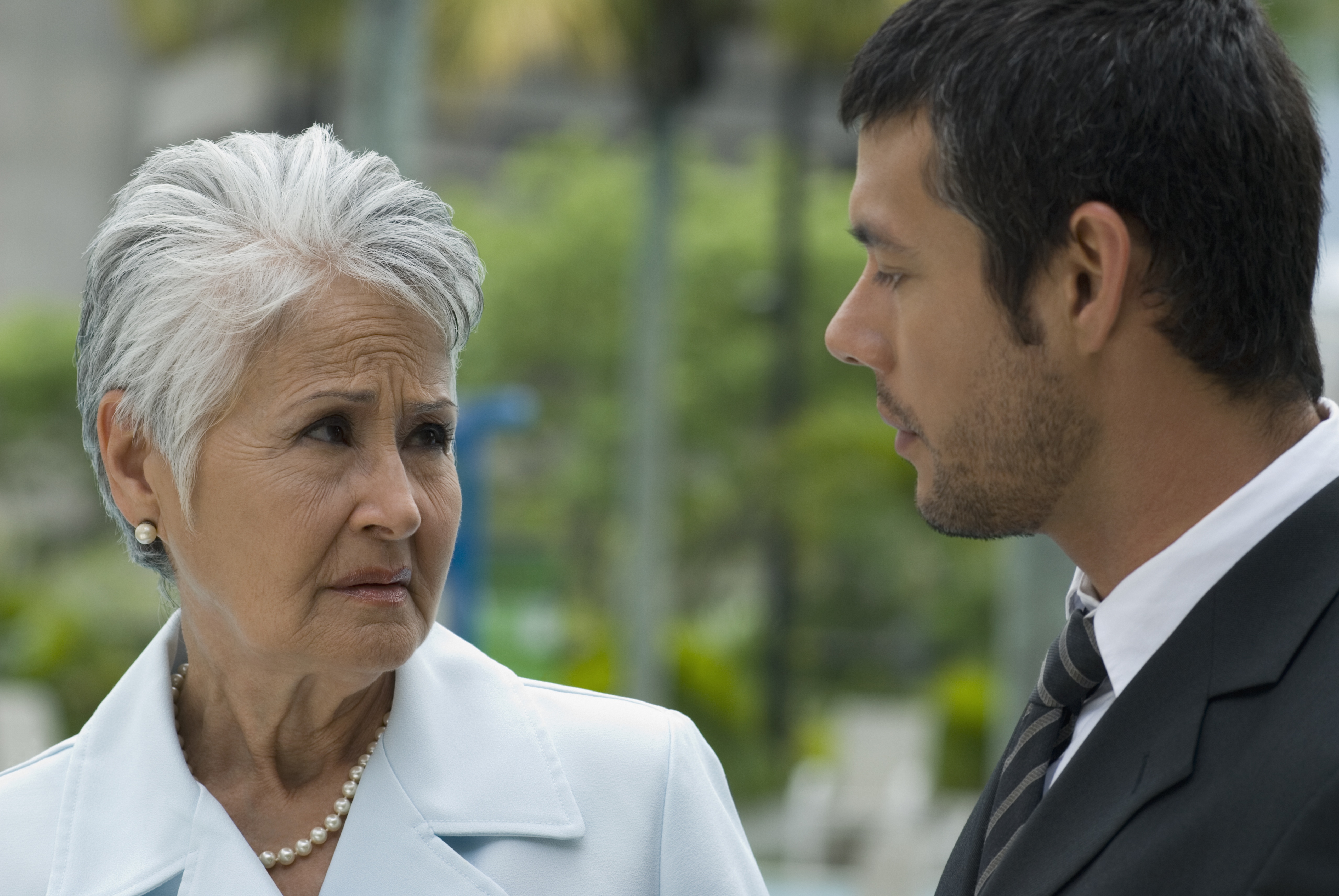 A senior mother talking to her son | Source: Getty Images