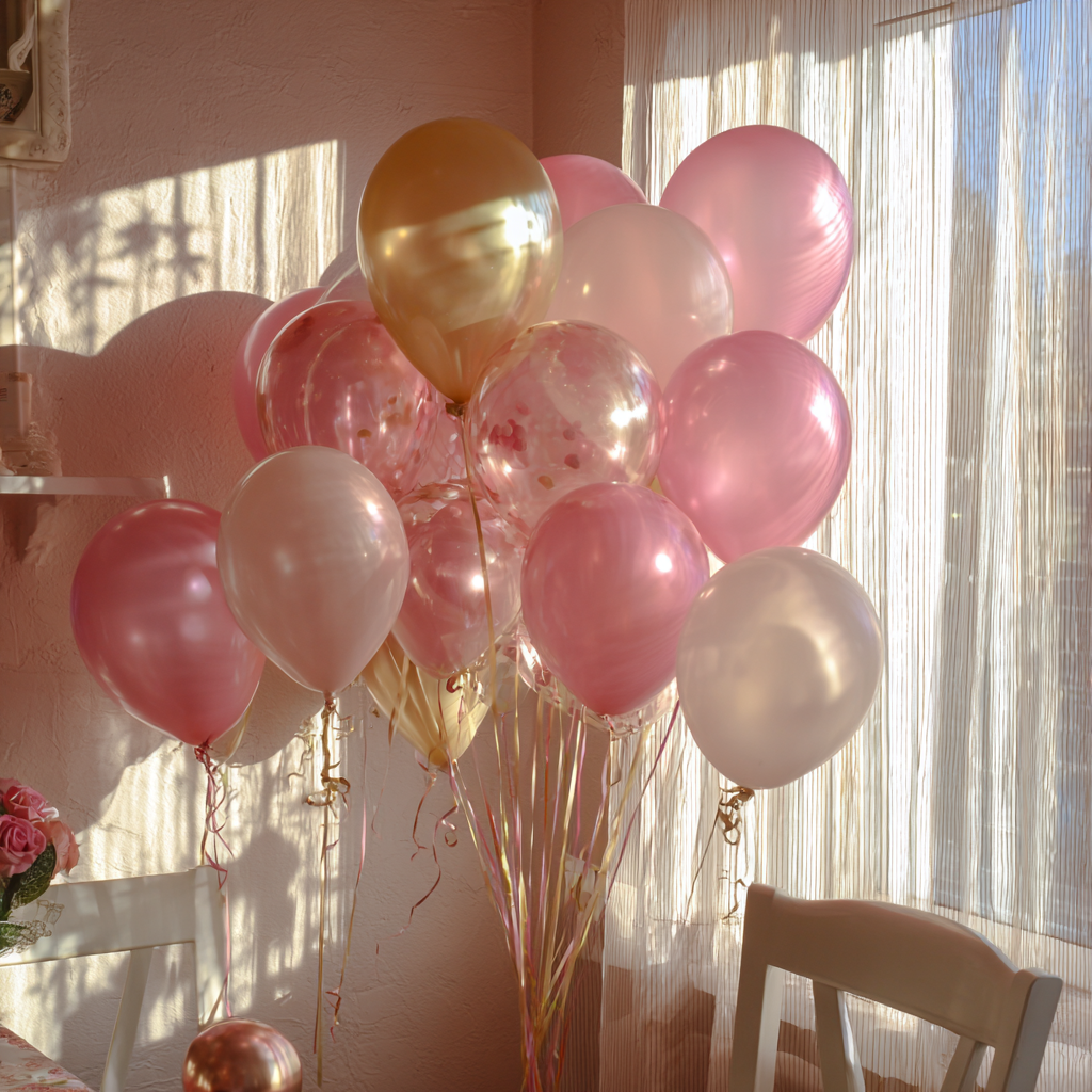 Balloons in a birthday party | Source: Midjourney