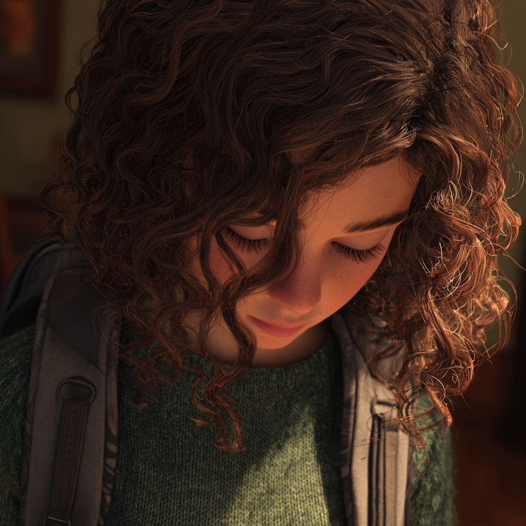 A disheartened girl | Source: Midjourney