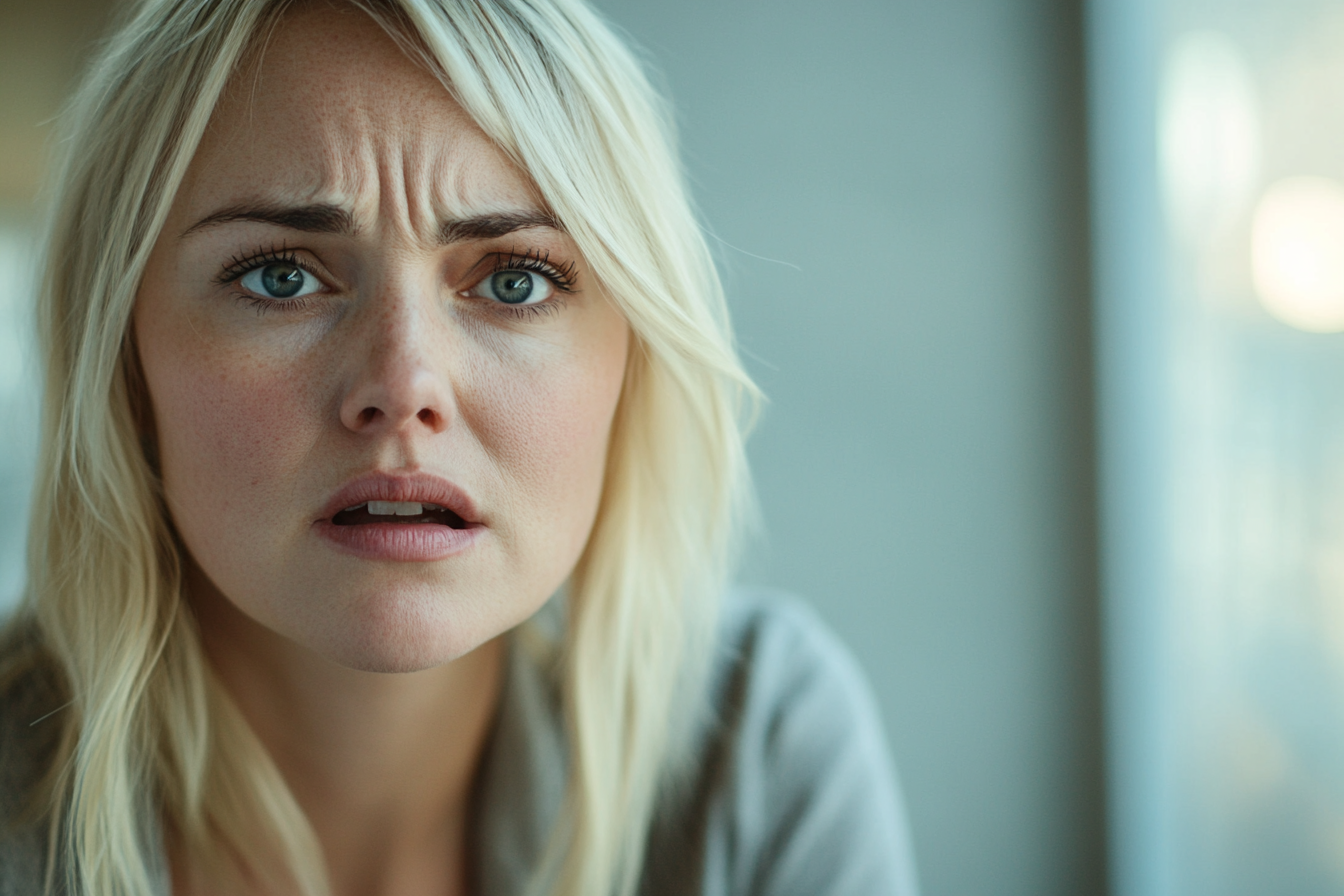 An emotional woman staring at someone | Source: Midjourney