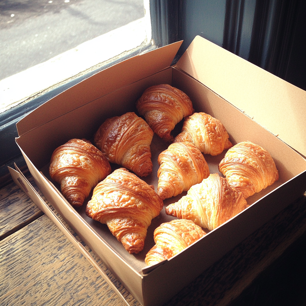 A box of mini-croissants | Source: Midjourney