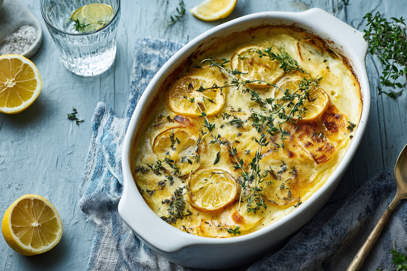 A lemon-thyme casserole | Source: Midjourney