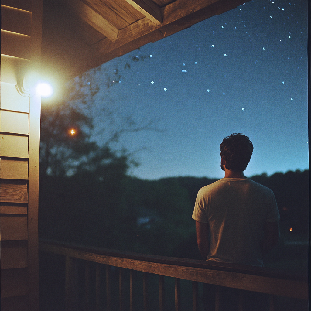 A man looking at the stars | Source: Midjourney