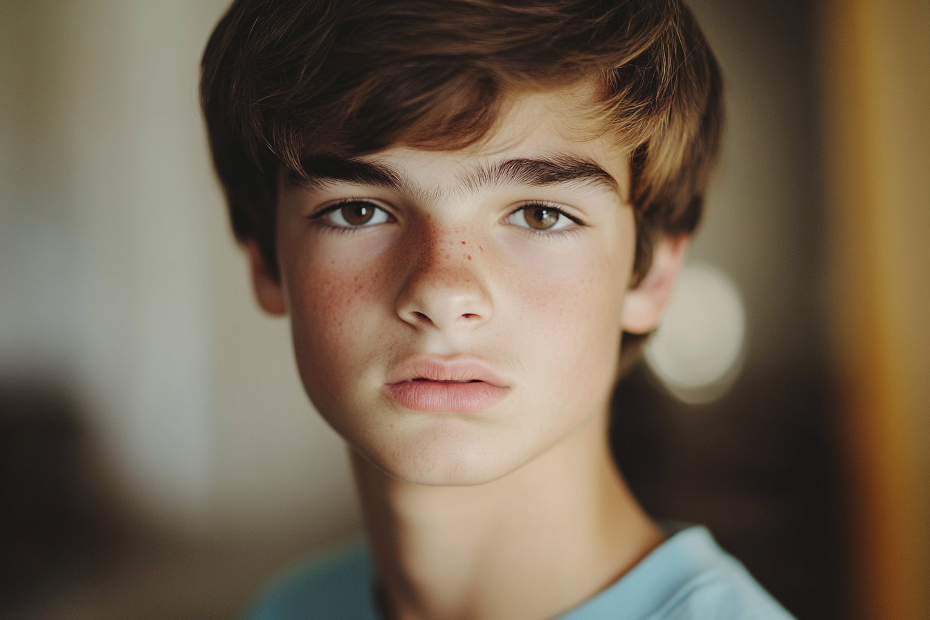 A close-up shot of a boy's face | Source: Midjourney