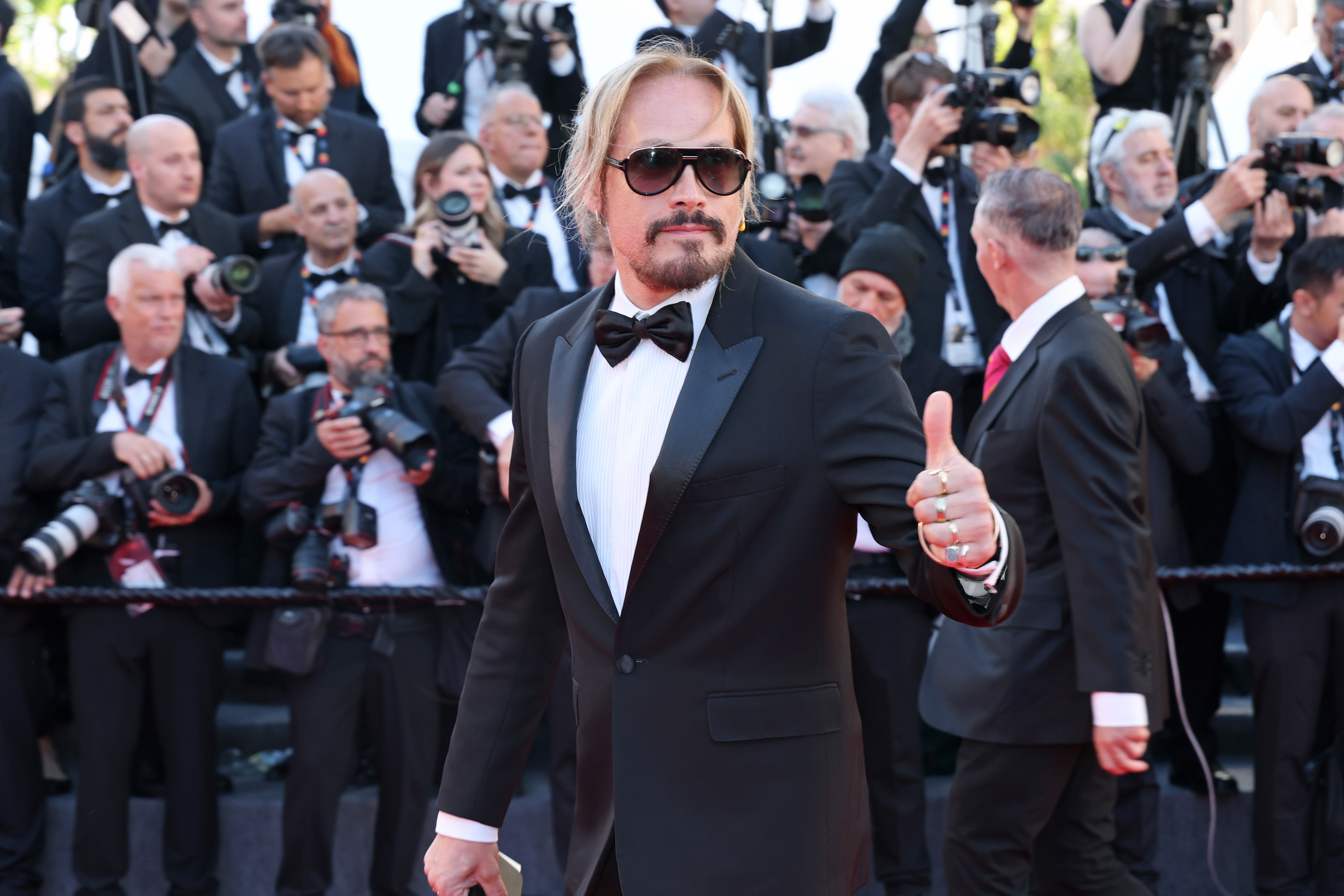 Marco Perego at the opening ceremony and "La Vénus Electrique" (The Electric Venus) screening during the 79th annual Cannes Film Festival at Palais des Festivals on May 12, 2026, in France. | Source: Getty Images