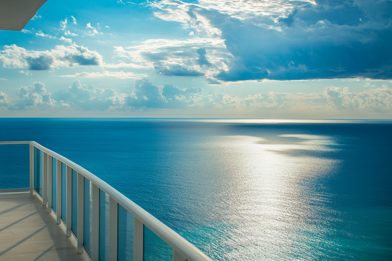 The view from a hotel balcony | Source: Midjourney