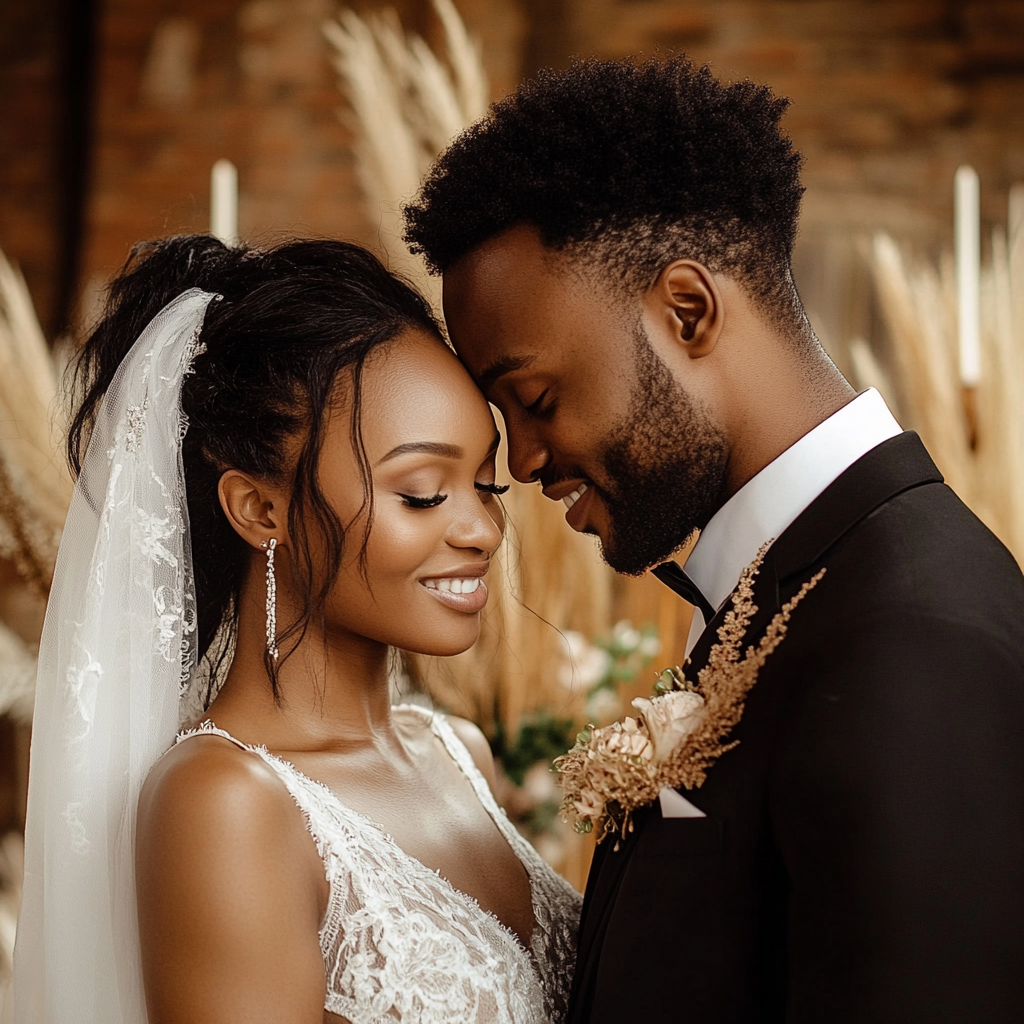 A couple at the altar | Source: Midjourney