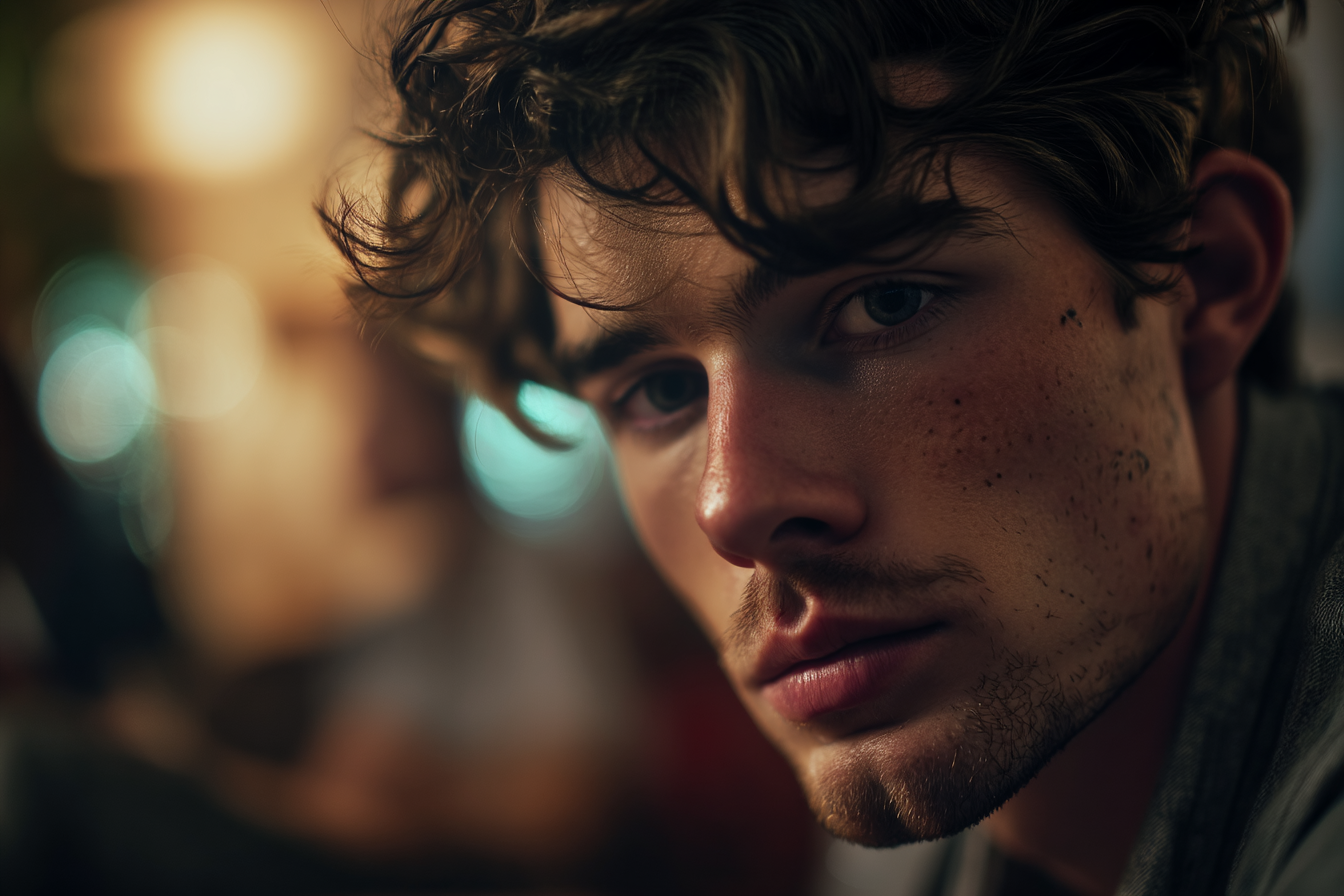 A close-up shot of a man's face | Source: Midjourney