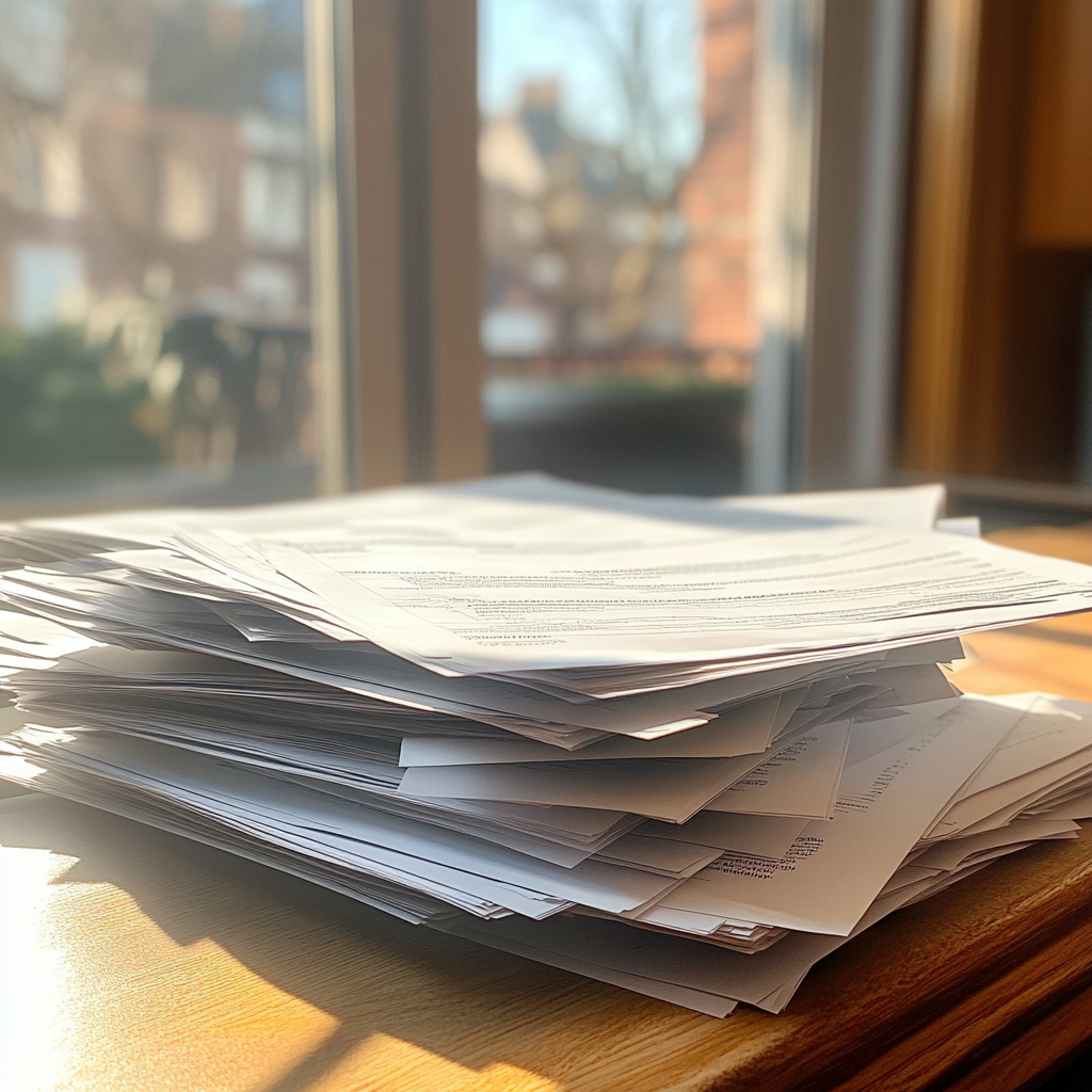 A stack of paper | Source: Midjourney