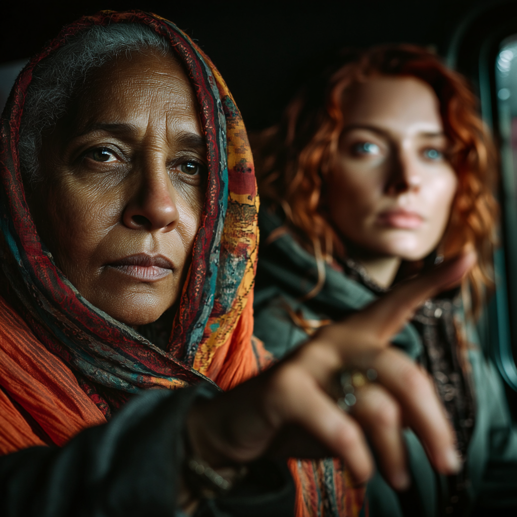 A woman giving directions | Source: Midjourney