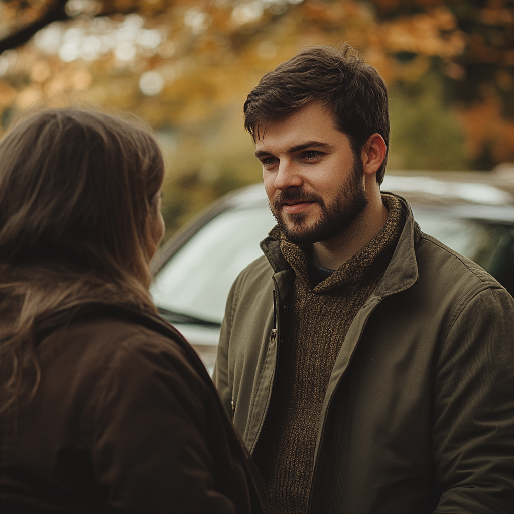 A man talking to his ex-wife | Source: Midjourney