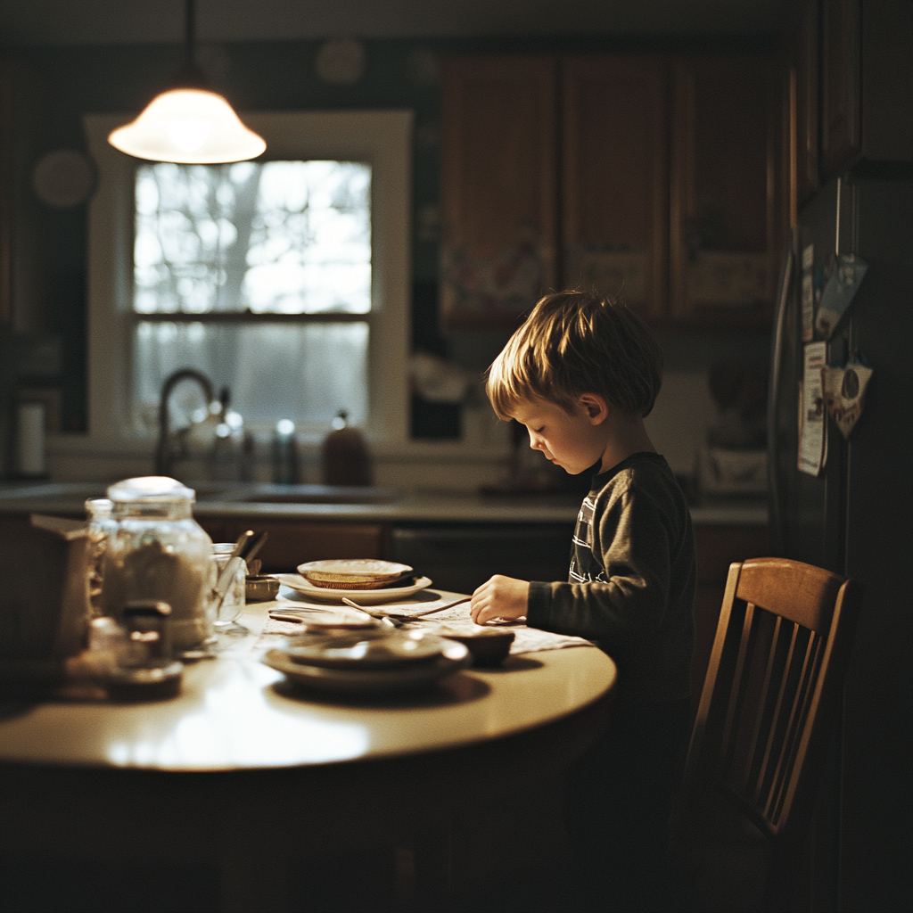 A boy setting the table | Source: Midjourney