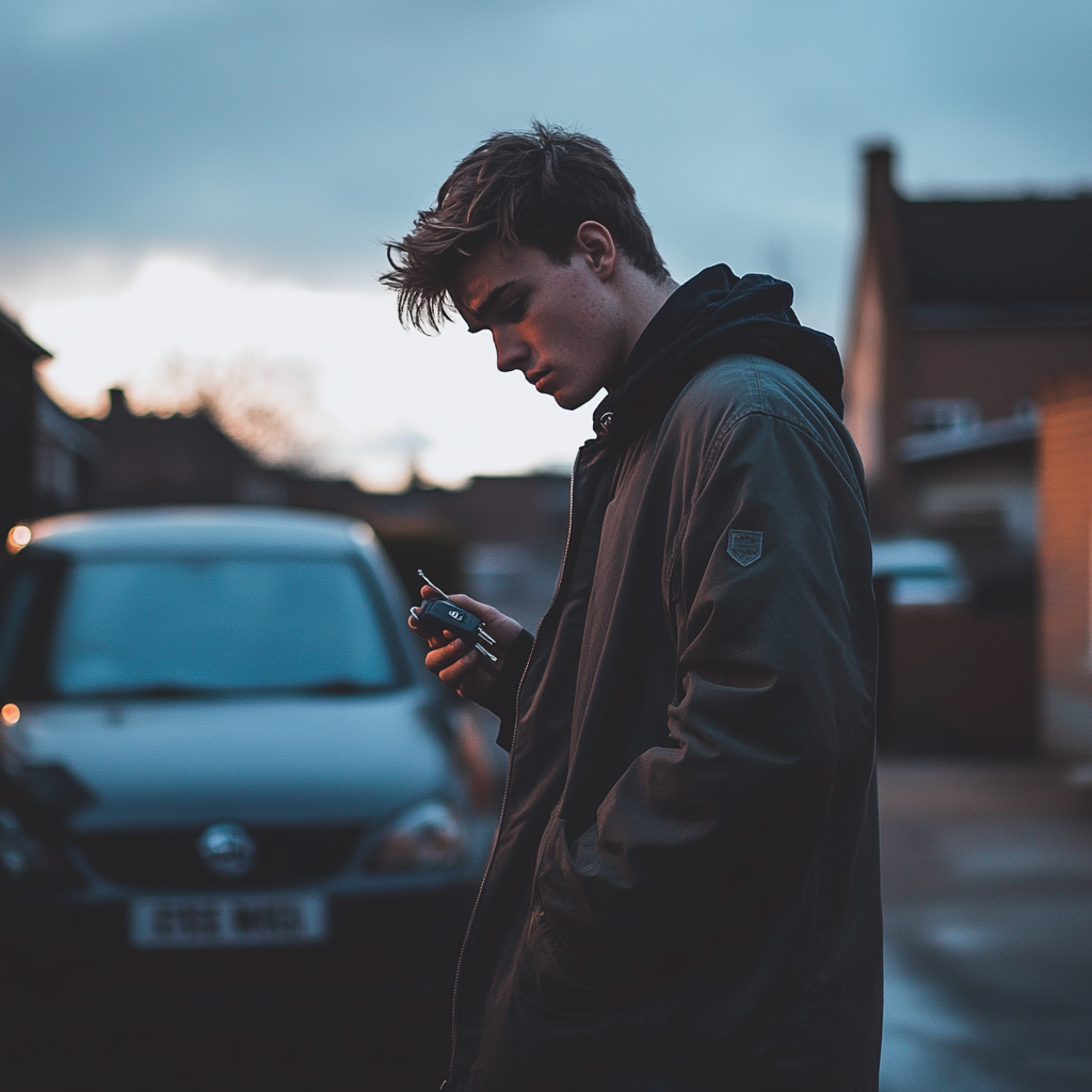 A man leaving his house with car keys | Source: Midjourney