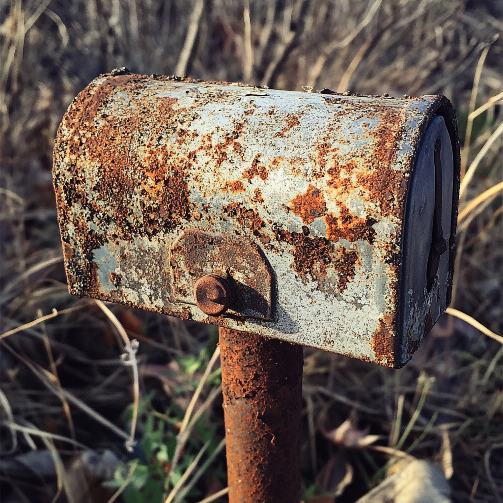 A rusty metal mailbox | Source: Midjourney