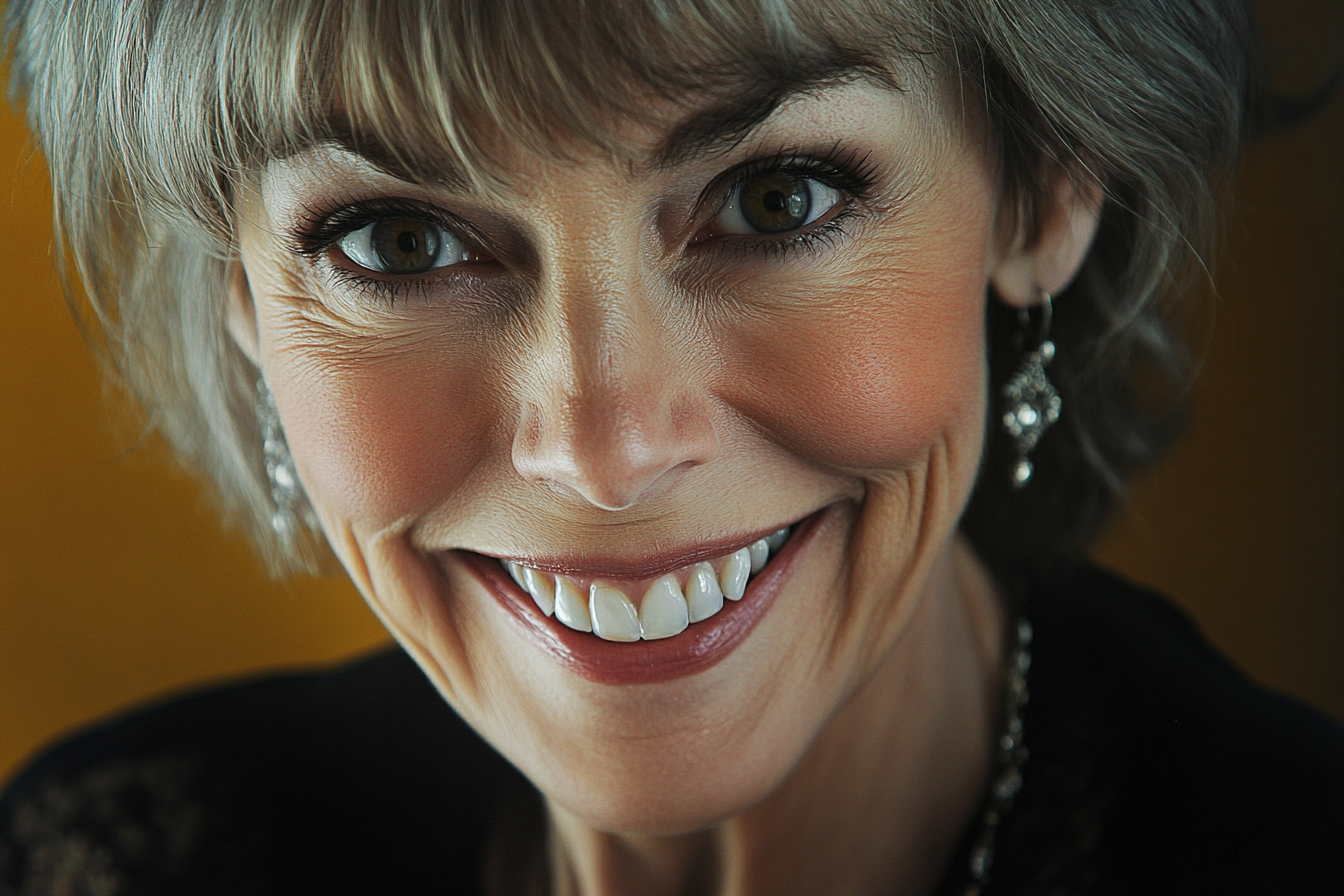 A grinning woman | Source: Midjourney