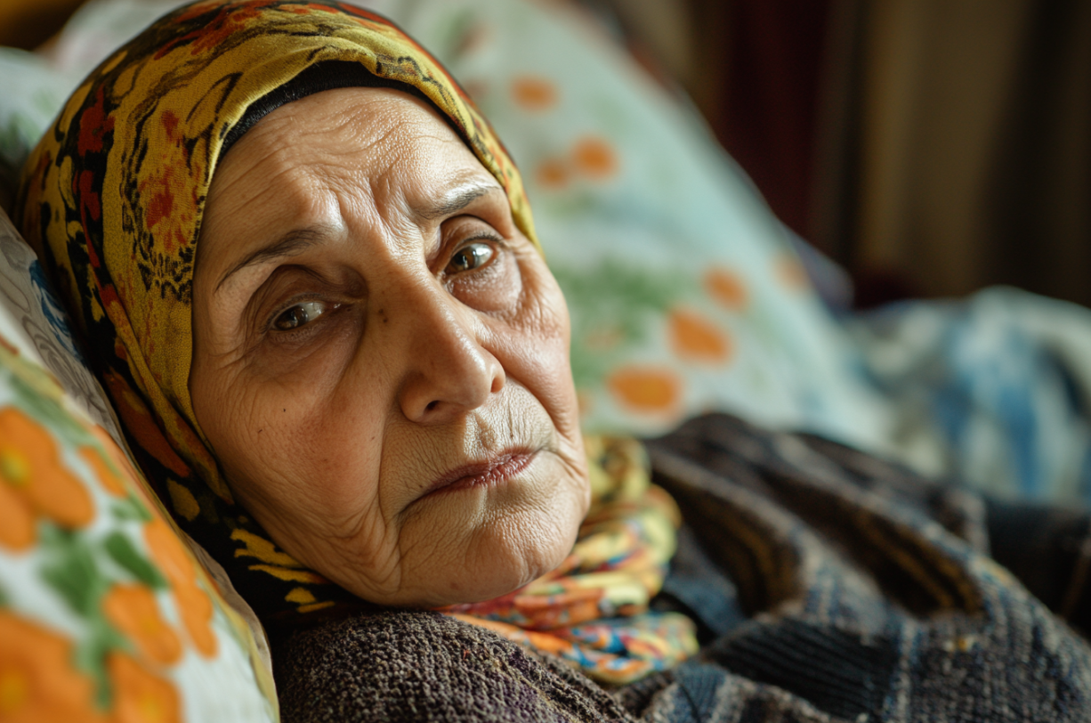 A woman lying in bed | Source: Midjourney