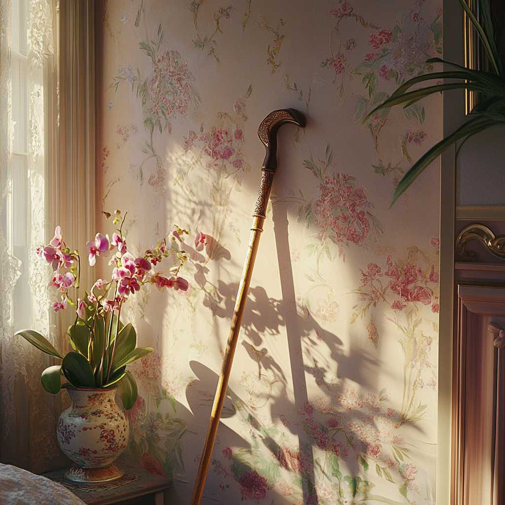 A walking cane in a room | Source: Midjourney