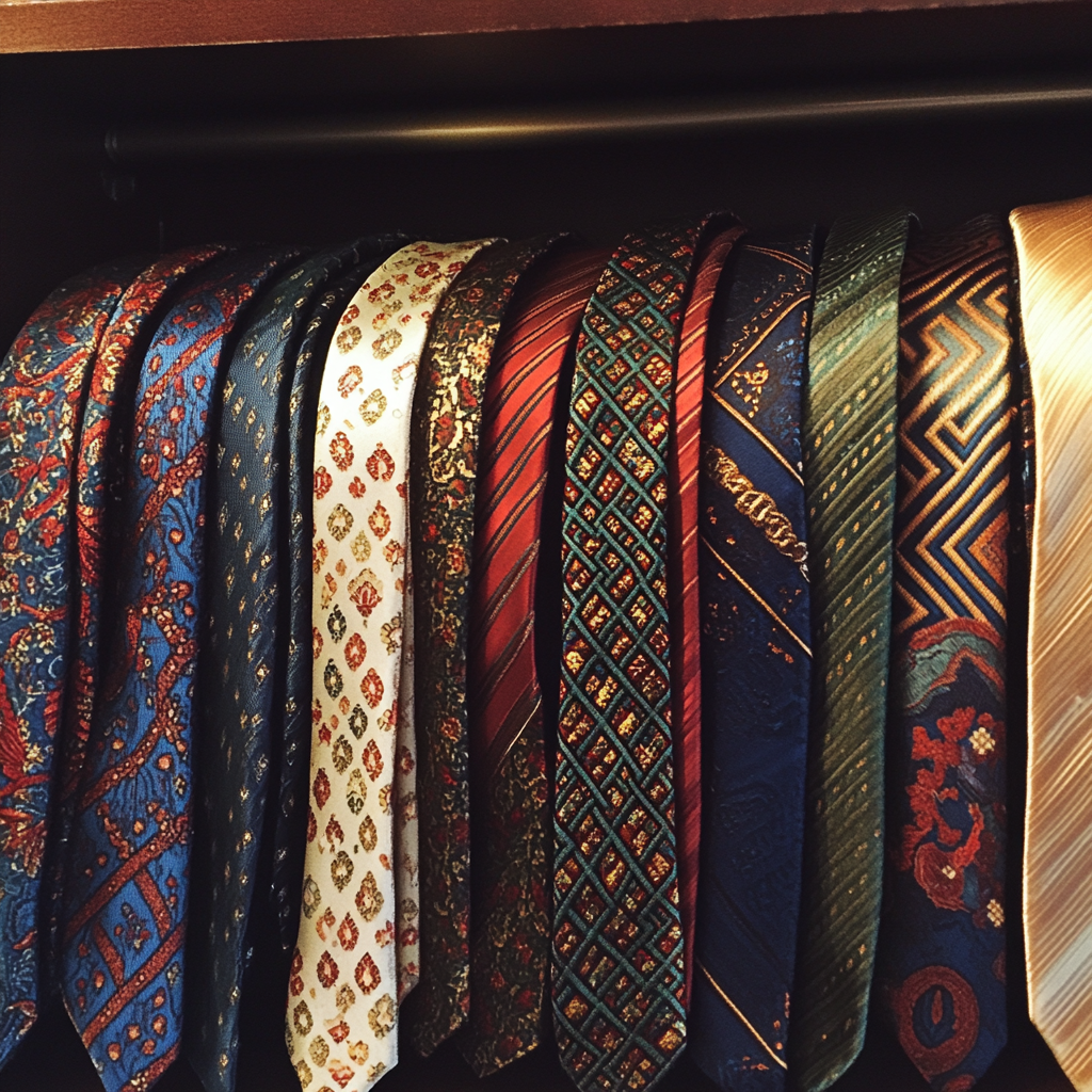 A collection of silk ties | Source: Midjourney